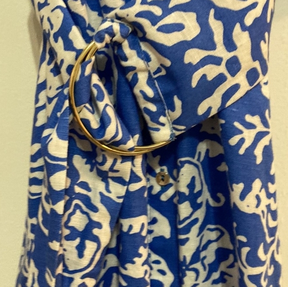 ZARA Short Sleeve A Line Dress Midi Length Cotton Linen - Picture 4 of 4